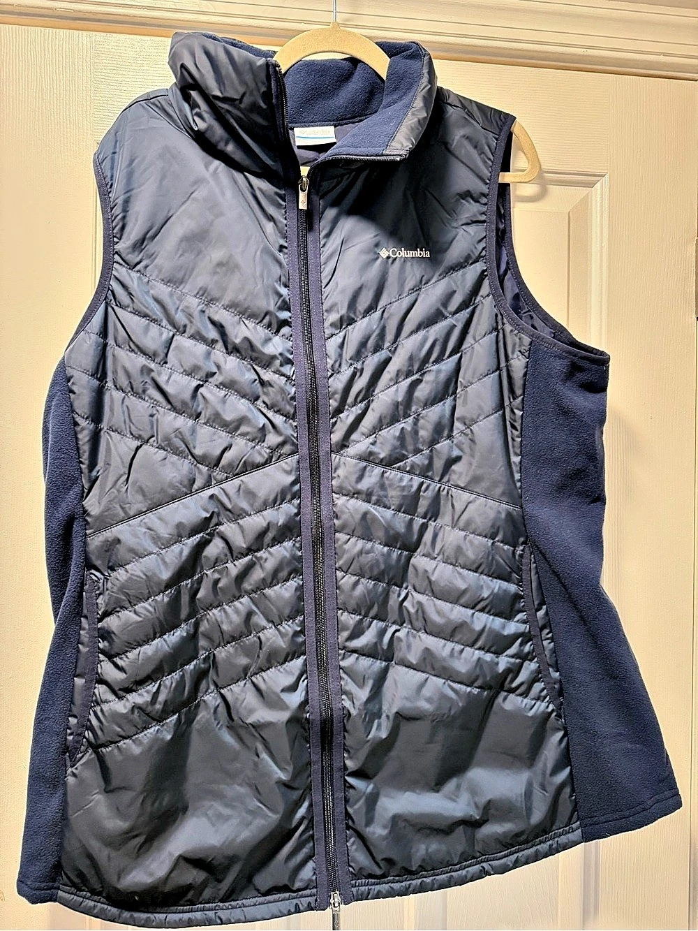 Columbia Women's Powder Pass Hybrid Vest Quilted Blue Size 2X